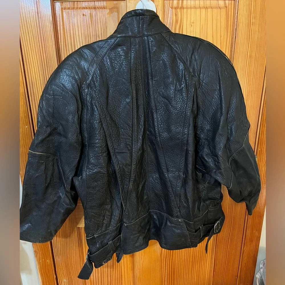 Marc Buchanan Pelle Pelle Vintage Animal Print 80’s Genuine Leather Jacket - Picture 11 of 16